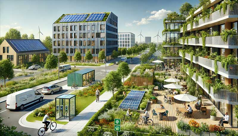 Klimafreundliches Wohnen und Arbeiten in Düsseldorf 